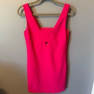 Trina Turk | Sleeveless hot pink sheath mini dress, size 4